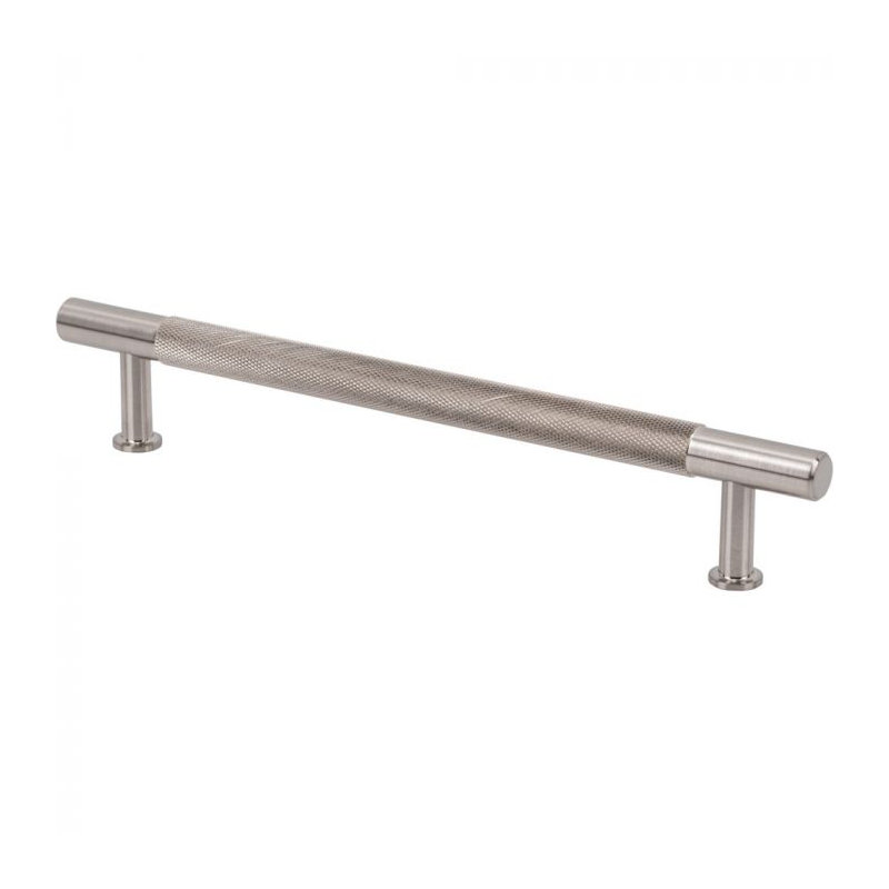 Beliza Knurled Bar Pull, Brushed Satin Nickel, 6 5/16"