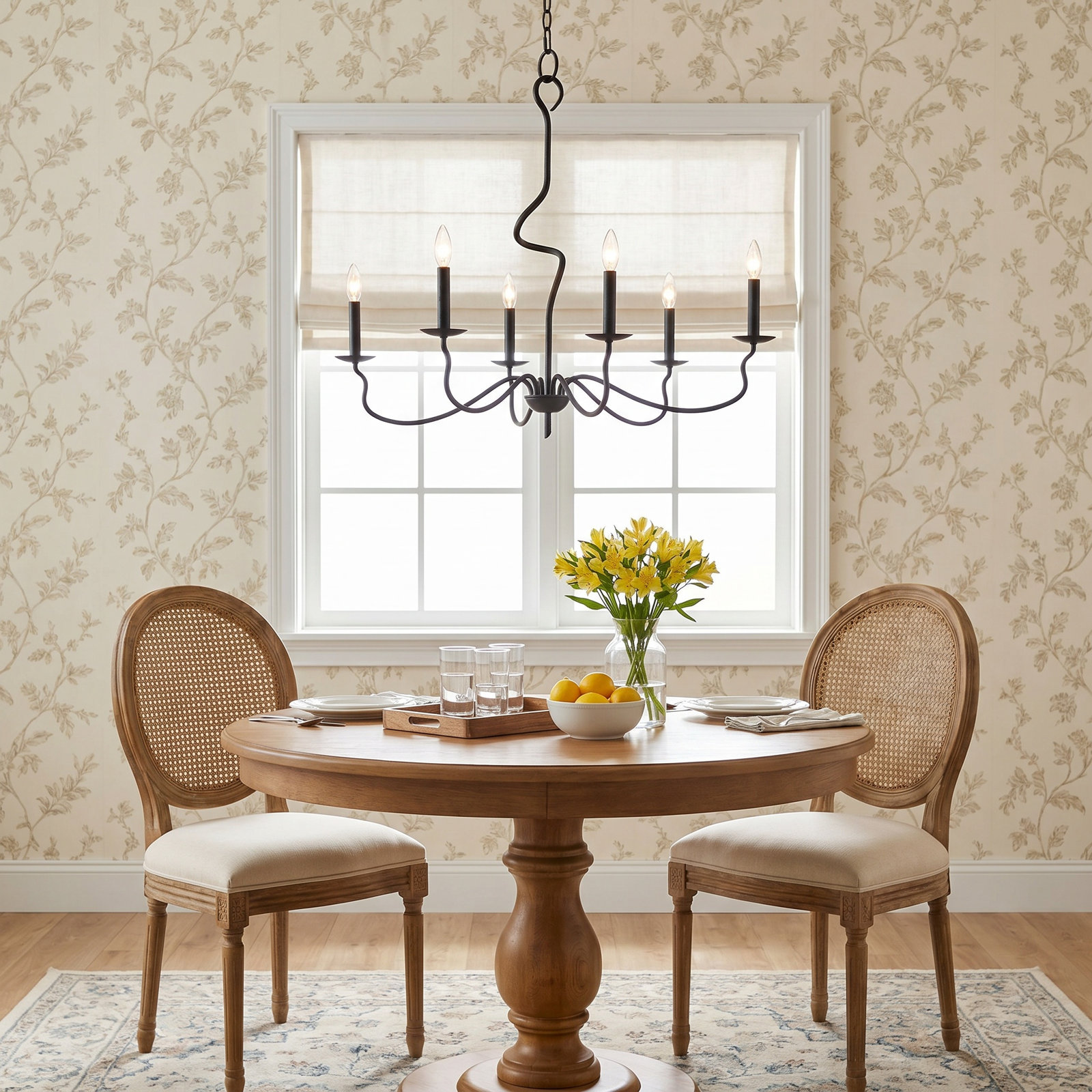 Olivia 6 - Light Dimmable Chandelier