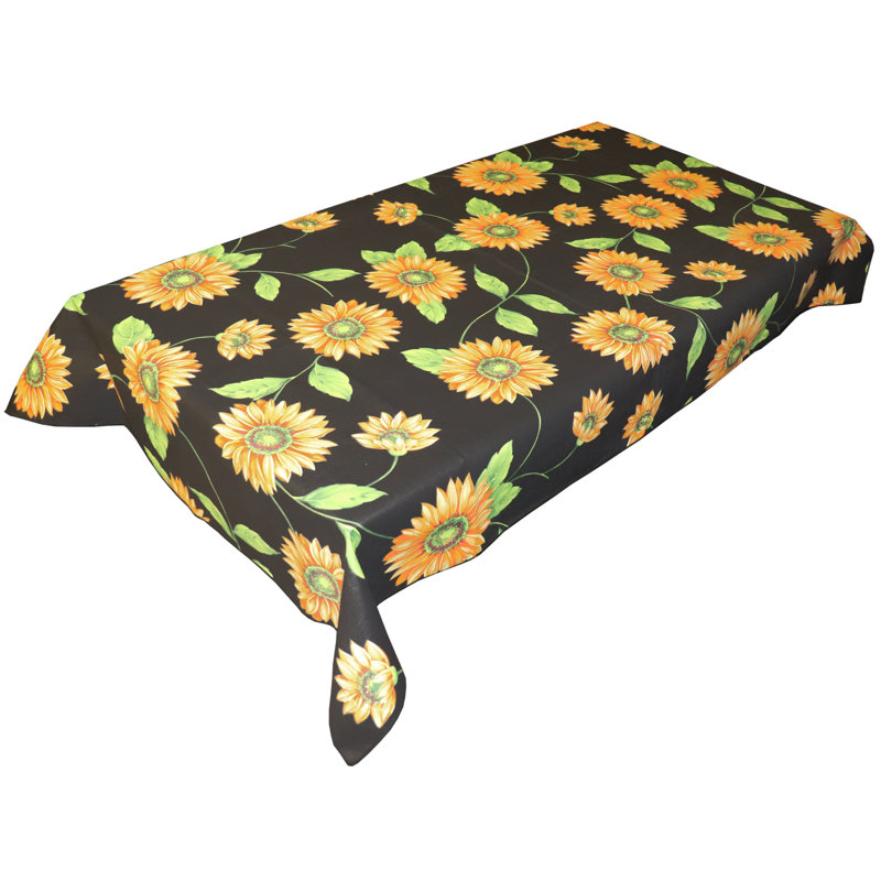 Nappes Sunflowers, Noir, noir, noir, noir, L 58 po x L 96 po