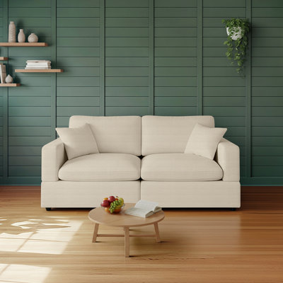 Lodkccy Cloud Modular Sectional Couches 68” Loveseat For Living Room Deep Seat Sectional Couch Down Filled 2Seater Modular Sofa For House Office Khaki