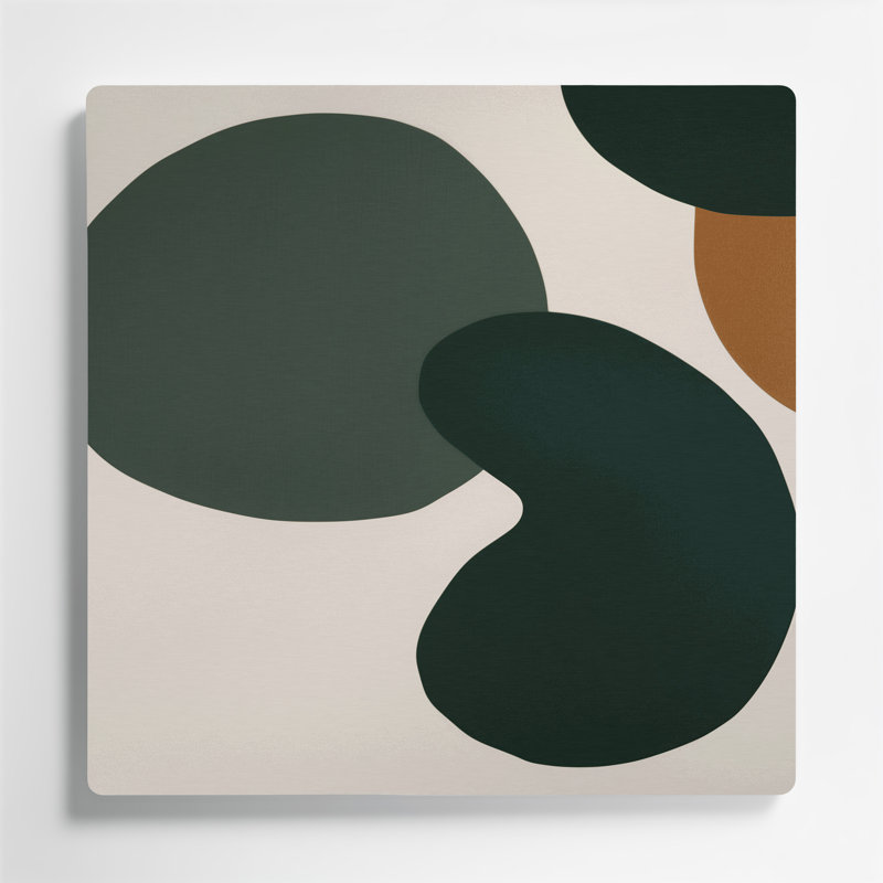 Minimalisme 54, art mural en métal beige, H 12 po x l 12 po