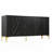 60" Sideboard Buffet Cabinet Handleless Press-to-Open Design