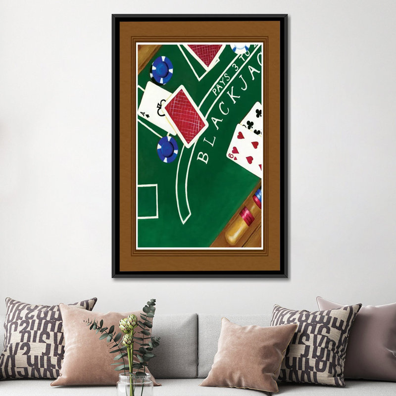 " Hit Me " by Chariklia Zarris, 26" H x 18" W x 1.5" D, Black Floater Framed Canvas, No Mat