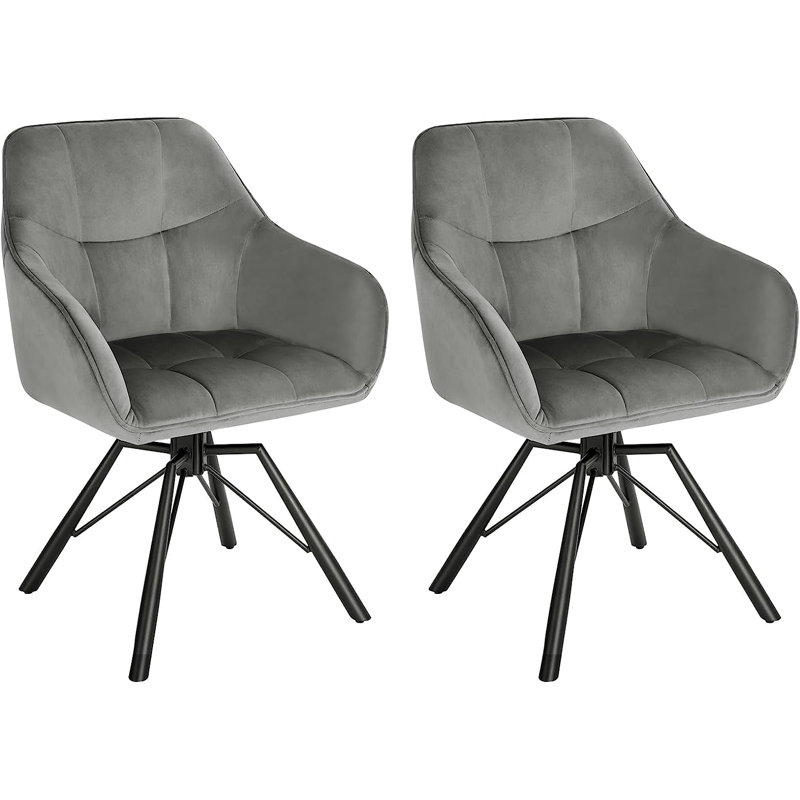 Alliene 48cm H Velvet Upholstered Armchair, Grey, 2