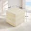Table d'appoint en faux travertin cube MGO - pré-assemblée, capacité de 80 lb
