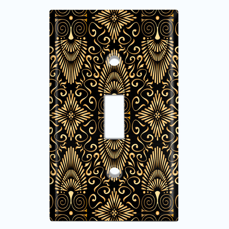 Patterned 1 - Gang Toggle Light Switch Standard Wall Plate
