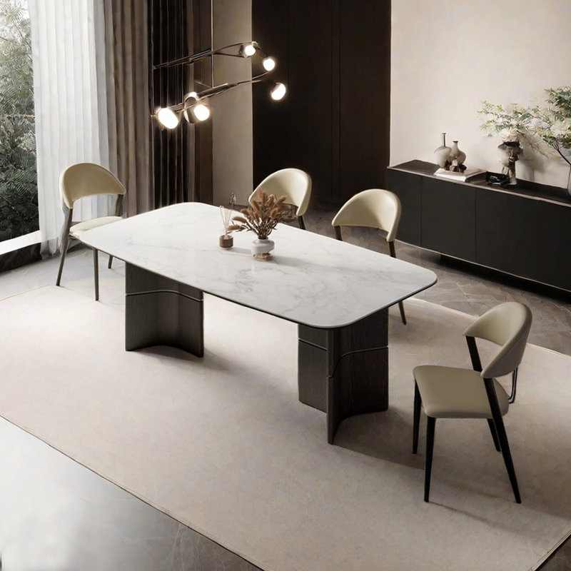 Ensembles de table de maison de luxe de style italien léger, H 29,53 po x L 55,12 po x l 31,5 po