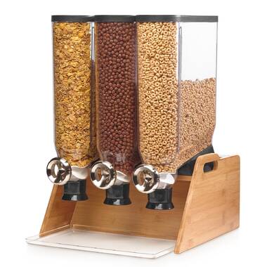 Rosseto EZ-PRO Five-Container Table Top Cereal Dispenser Stand & Catch  Tray, Black