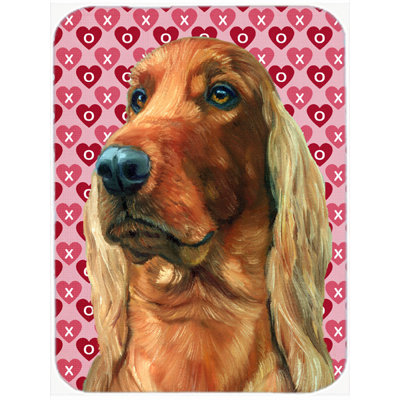 Planche à découper en verre caroline irishst et st Valentine Hearts
