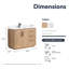Meuble-lavabo simple 42 po avec plateau en pierre composite Cloverfield-93496150-93496149