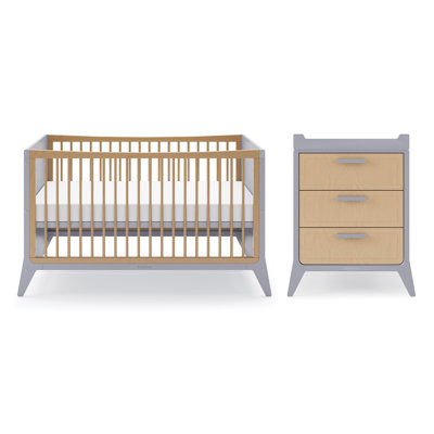 Cot Bed 2-Piece Nursery Furniture Set