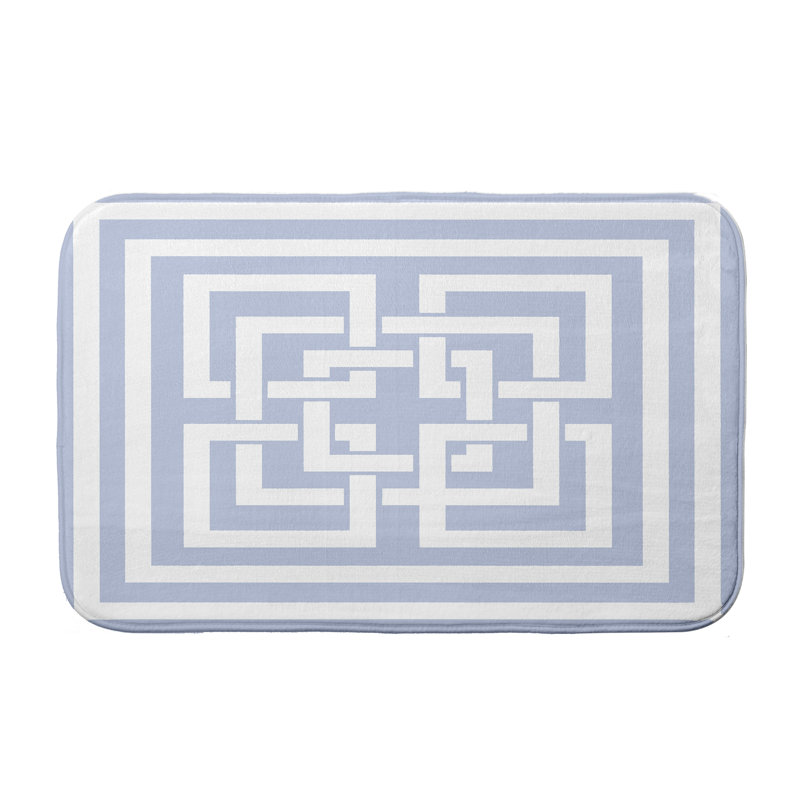 Elise Non-Slip Bath Mat, 17" W x 24" L, Blue