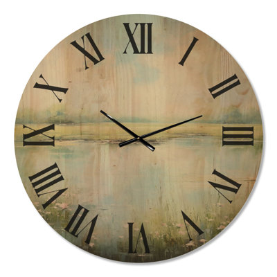 Horloge murale Meadow Tranquil Waters I - Large Wildflower