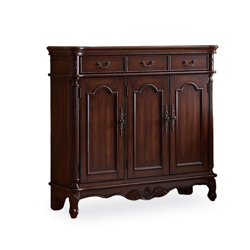 Walnut Solid + Manufactured Wood Shoe Storage Bench, 43.31" H x 47.24" W x 14.96" D