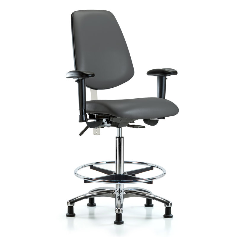 Laska Vinyl Task Chair, Gray