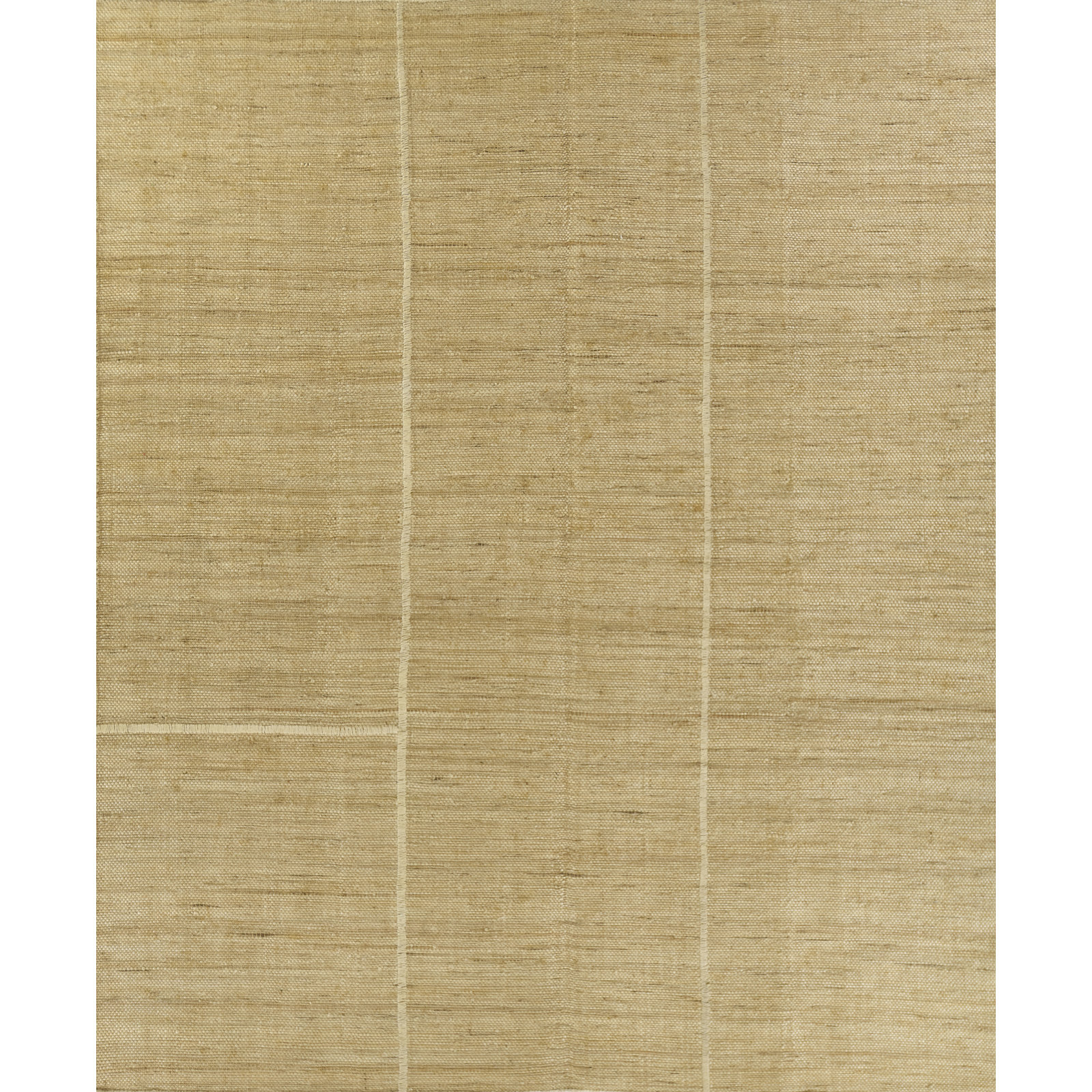 Natural Hand-Woven Striped Jute Rug, Rectangle 5' x 8'
