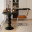 Bureau en bois massif en forme de L noir + bureau en acrylique-1577908186-1577908188