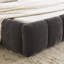 Grand lit tapissier gris foncé, chenille, fabrication solide, aucun sommier requis pour la décoration de la chambre à coucher-611587781