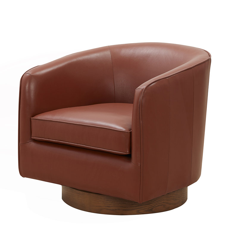 Chaise pivotante à base de bois, chaise de chambre à coucher, Caramel