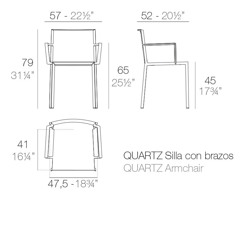 Quatz Stacking Patio Dining Chair, Black