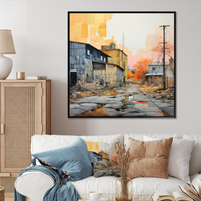 " Warehouses Industrial Cubic Palette II " Mixed Media and Color Photography Print