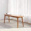 Banc en bois de chêne naturel pour le salon