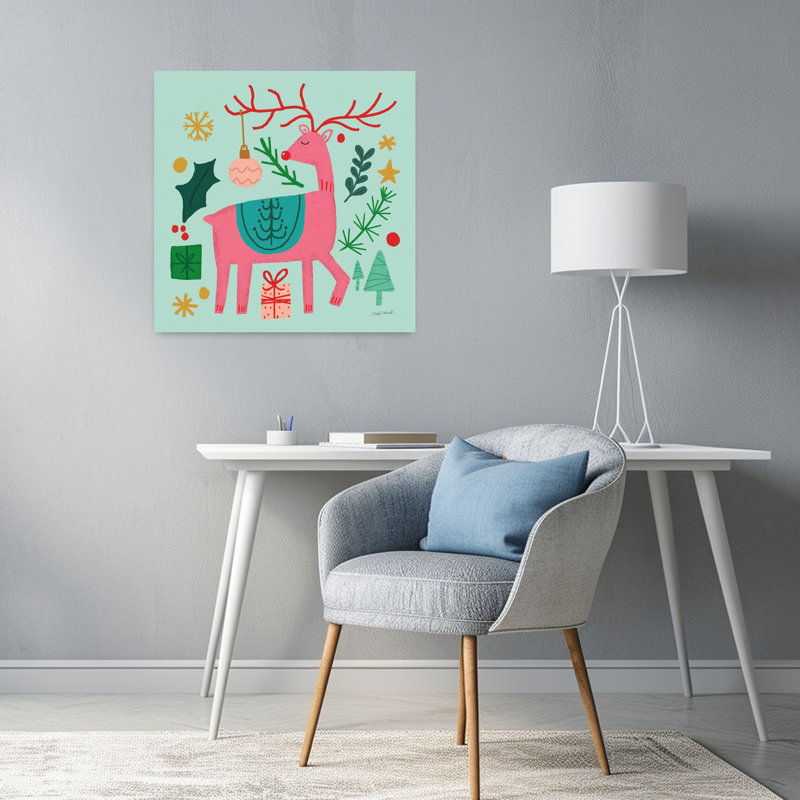 Art contemporain contemporain All Is Bright III avec animaux, H 24 po x l 24 po