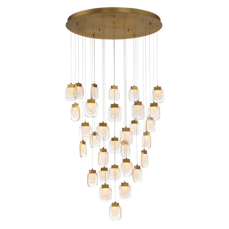  Lustre cylindrique à 31 lumières DEL