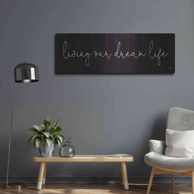 «Living Our Dream Life» par Jaxn Blvd., art mural en métal, H 16 po x l 48 po