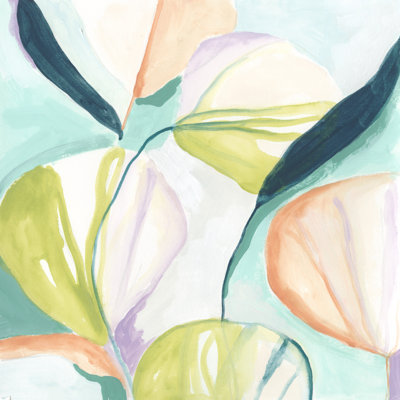 Fan Flowers IV by June Erica Vess - Wrapped Canvas Painting