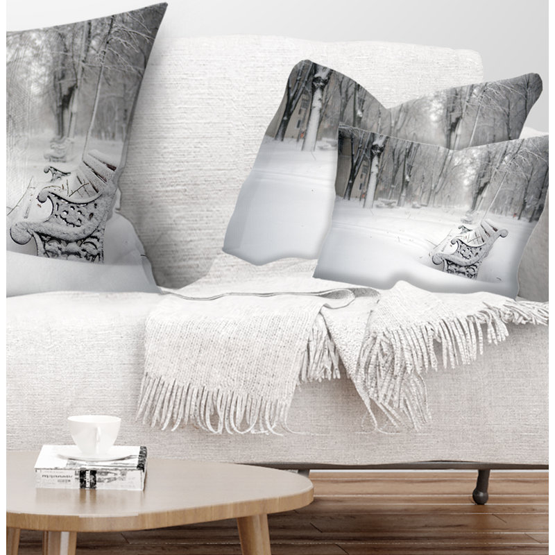 Coussin lombaire imprimé avec bancs