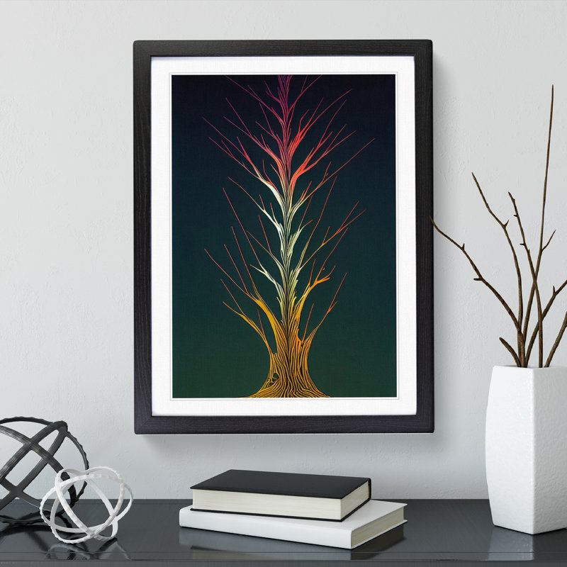 The Bold Tree - Single Picture Frame Print, 64cm H x 46cm W x 2cm D, Black Framed
