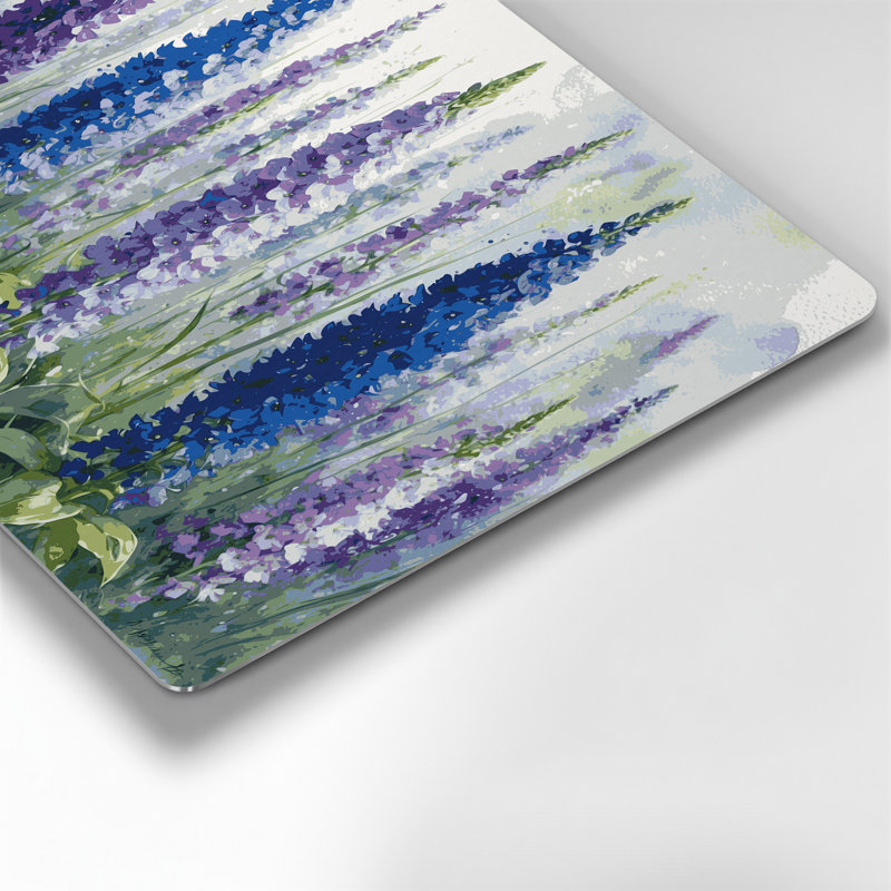 Art mural en métal Botanical Delphinium, H 96 po x l 120 po x P 0,05 po