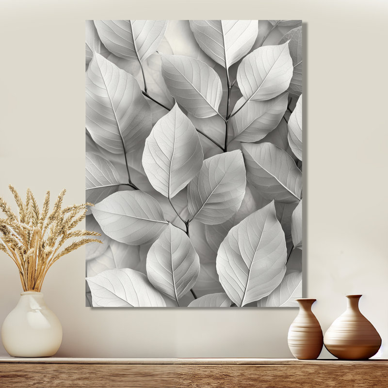 Kabela - feuilles, art mural traditionnel en métal, H 32 po x l 16 po