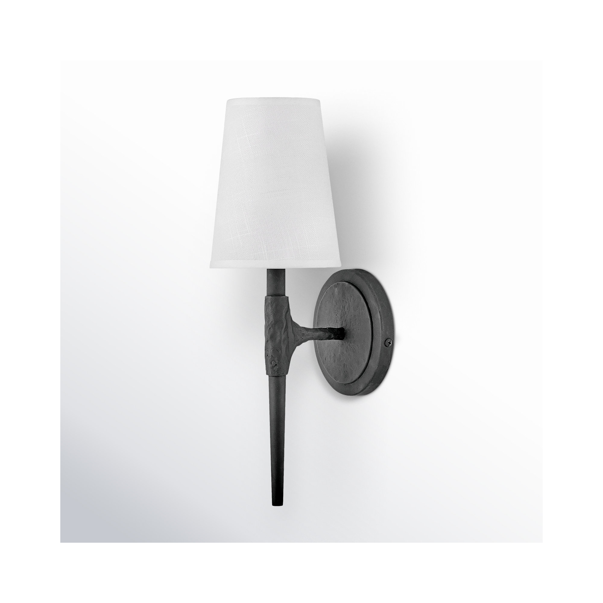 Andrea Single Light Steel Dimmable Wall Sconce