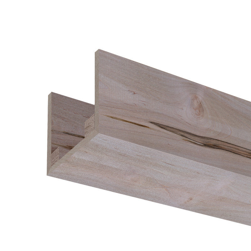 Rustic Soft Maple Unfinished U-Shaped Decorative Beam