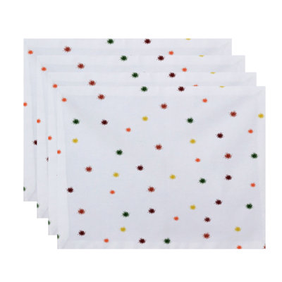 Jiesha Polyester Polka Dots Rectangle Placemat