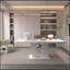 Table de salle à manger extensible pour 6-10, table de cuisine extensible en faux marbre blanc moderne avec base à double colonne, grand rectangle-96621336-96621340