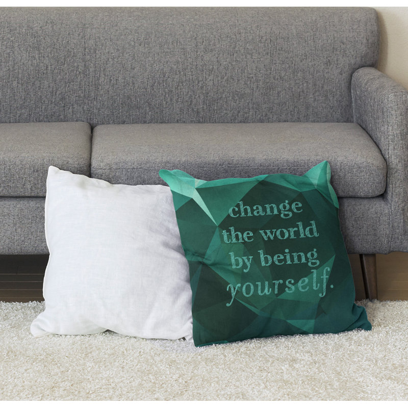 Coussin de sol à changement de pierres précieuses, H 28 po x l 28 po, Vert émeraude