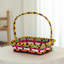 Vibrant Wicker Gift Basket – Versatile Woven Basket With Handle For Easter Candy, Fruit, Snacks, Garden Wedding Decor, Adult Easter Gifts, Party Favors, Kitchen Storage, And Garden Decor