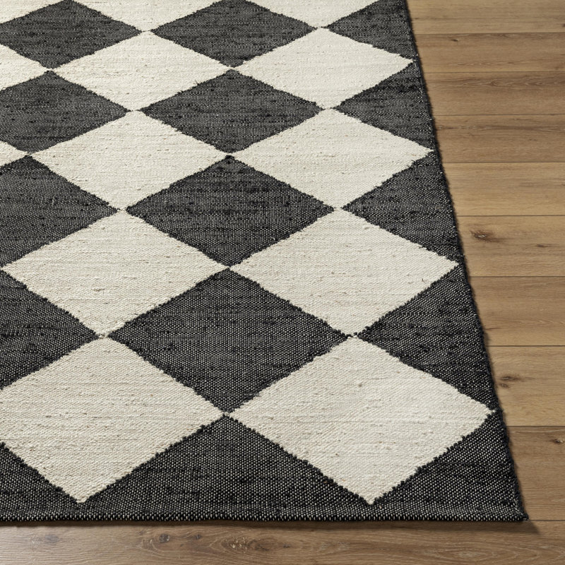 Vivir x Livabliss Antho Black Area Rug, Rectangle 9' x 12'