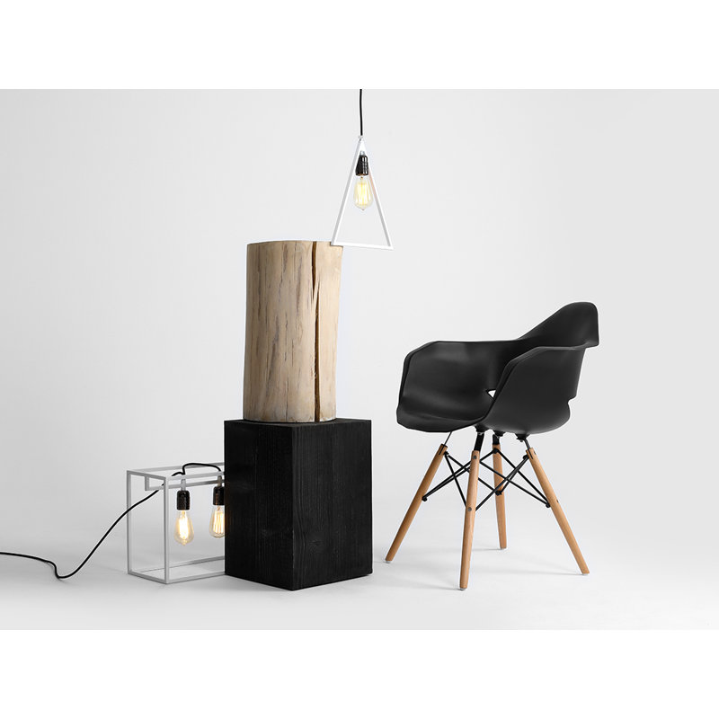 1 - Light White Geometric Pendant, White