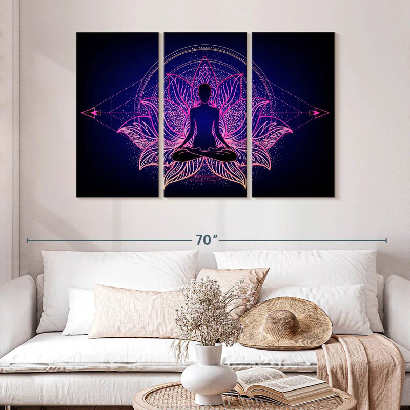 Kerrick Magenta Lotus Meditation, 32" H x 50" W