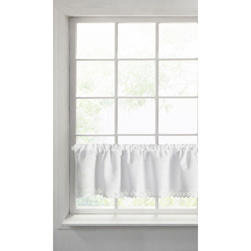 Queenborough Sheer Curtain Single Panel, 30cm H x 150cm W