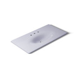 Iron/Impressions 43" Cast Iron One-Piece Surface and Integrated Lavatory with Single-Hole Faucet Drilling