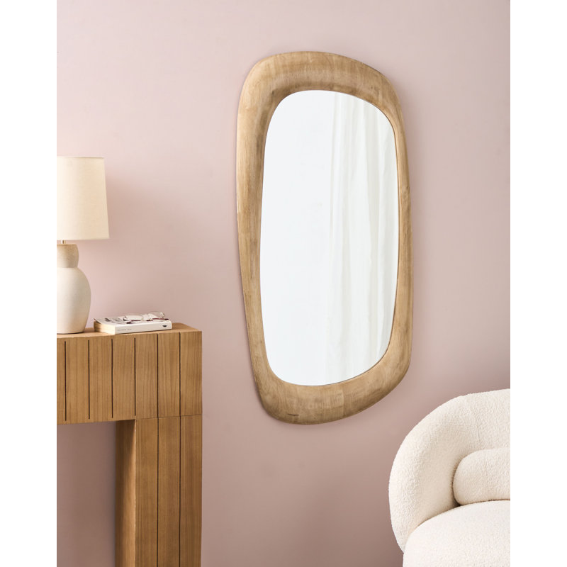 Solid Wood Irregular Floor Mirror