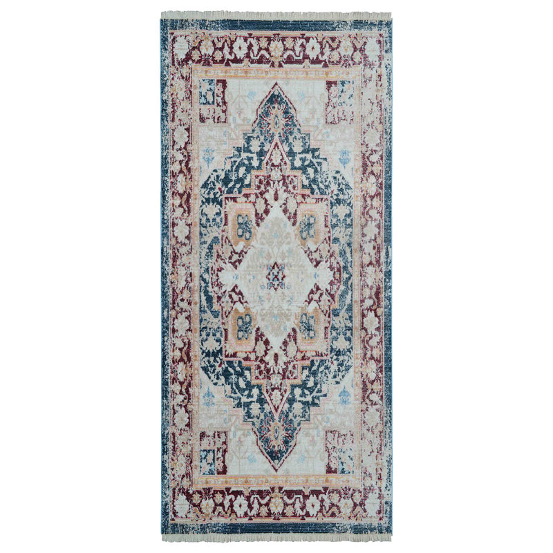 Washable Area Rug Large Rugs for Living Room Vintage Red Carpet Area Rugs for Bedroom Dining Room Non-Slip Stain Resistant - MACHINE MADE POLYESTER AREA RUGS - Red Color, Oriental Design, Area Rugs for Living Room