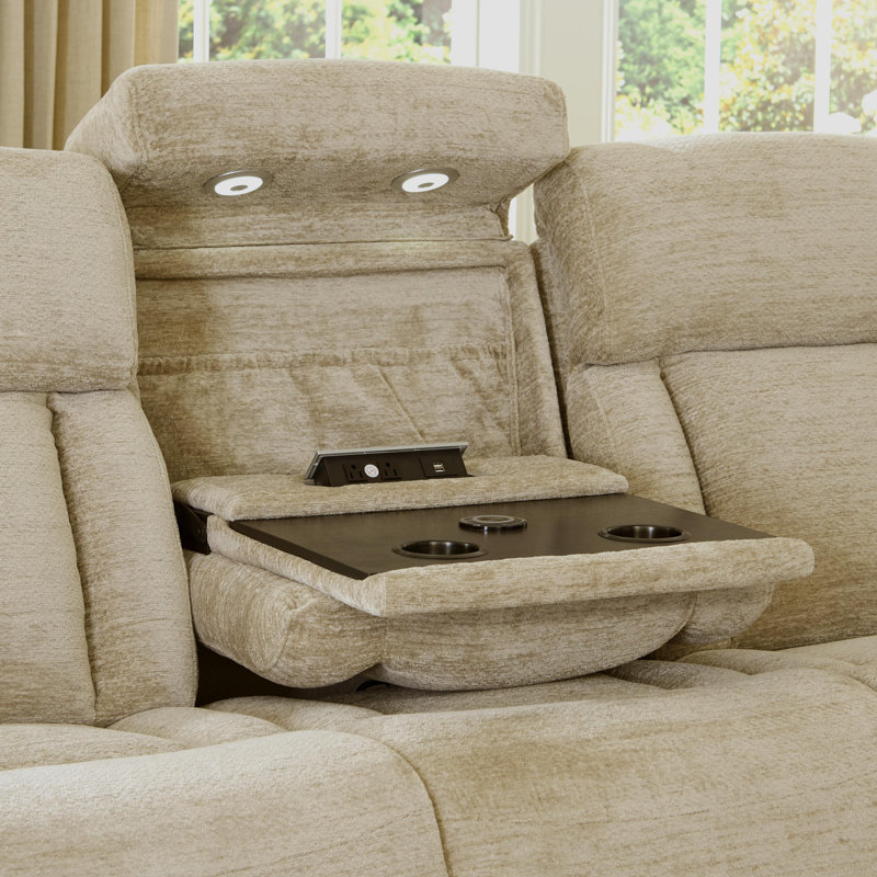 Power Reclining Sofa And Loveseat, Lucky Fawn