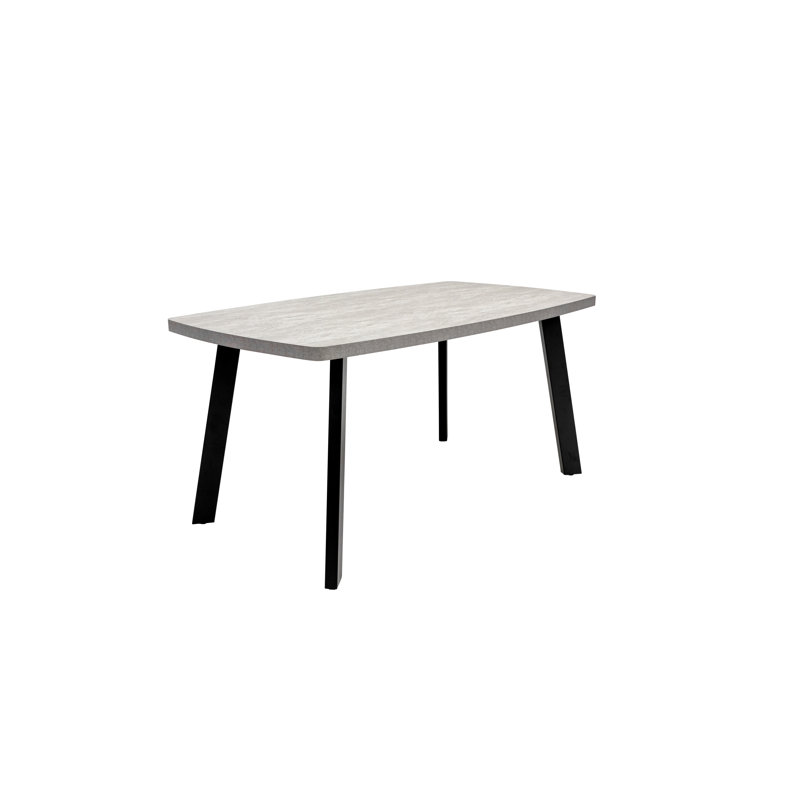 Rimini Metal Base Dining Table, 76cm H x 160cm L x 80cm W