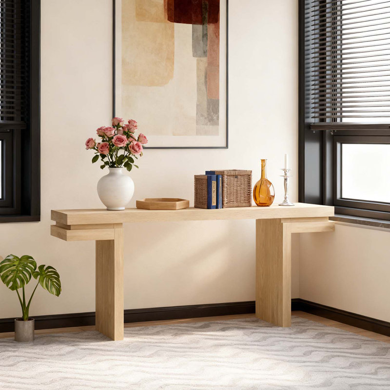 Wood Console Table, Oak